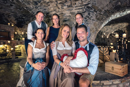 Gastgeberfamilie Seyrling mit Wolfgang, Laura, Linda, Cristina, Agnes und Alois.