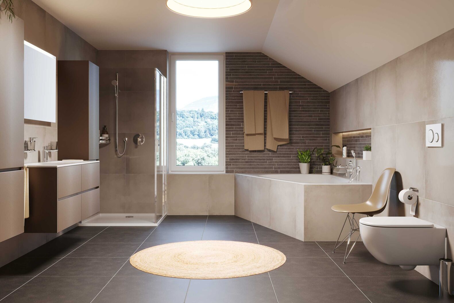 Das zeitlose Design und die praktischen Elemente der Kollektion «ProCasa Tre» verwandeln jedes Bad in einen grosszügigen und harmonischen Lebensraum. www.baubedarf-richner-miauton.ch